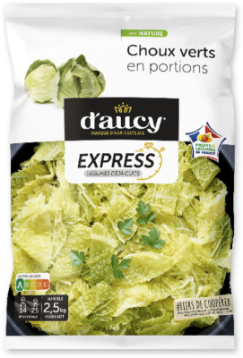 Choux verts en portions d'aucy Express