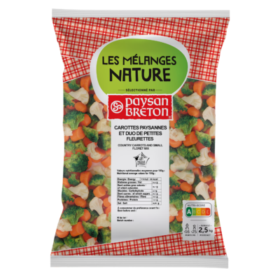 Carottes paysannes et duo de petites fleurettes Paysan Breton